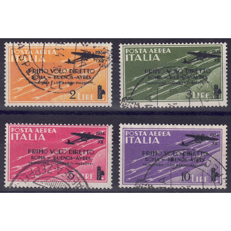 ITALY KINGDOM 1934 Airmail Rome-Buenos Aires 4v us