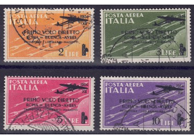 ITALIA REGNO 1934 Posta aerea Roma-Buenos Aires 4v us