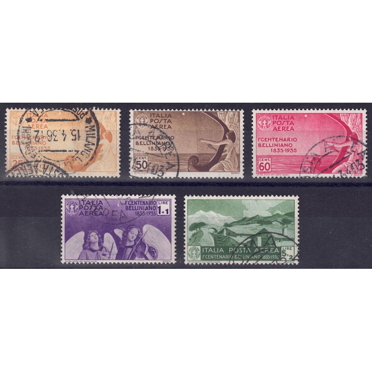 ITALY KINGDOM 1935 Centenary Bellini (airmail) 5v us