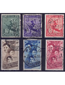 ITALIA REGNO 1937 Colonie estive (posta aerea) 6v us