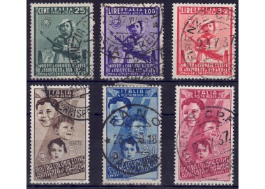 ITALY KINGDOM 1937 Summer Colonies (Airmail) 6v US