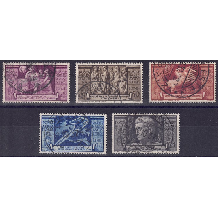 ITALIA REGNO 1937 Bimillenario di Augusto (posta aerea) 5v us