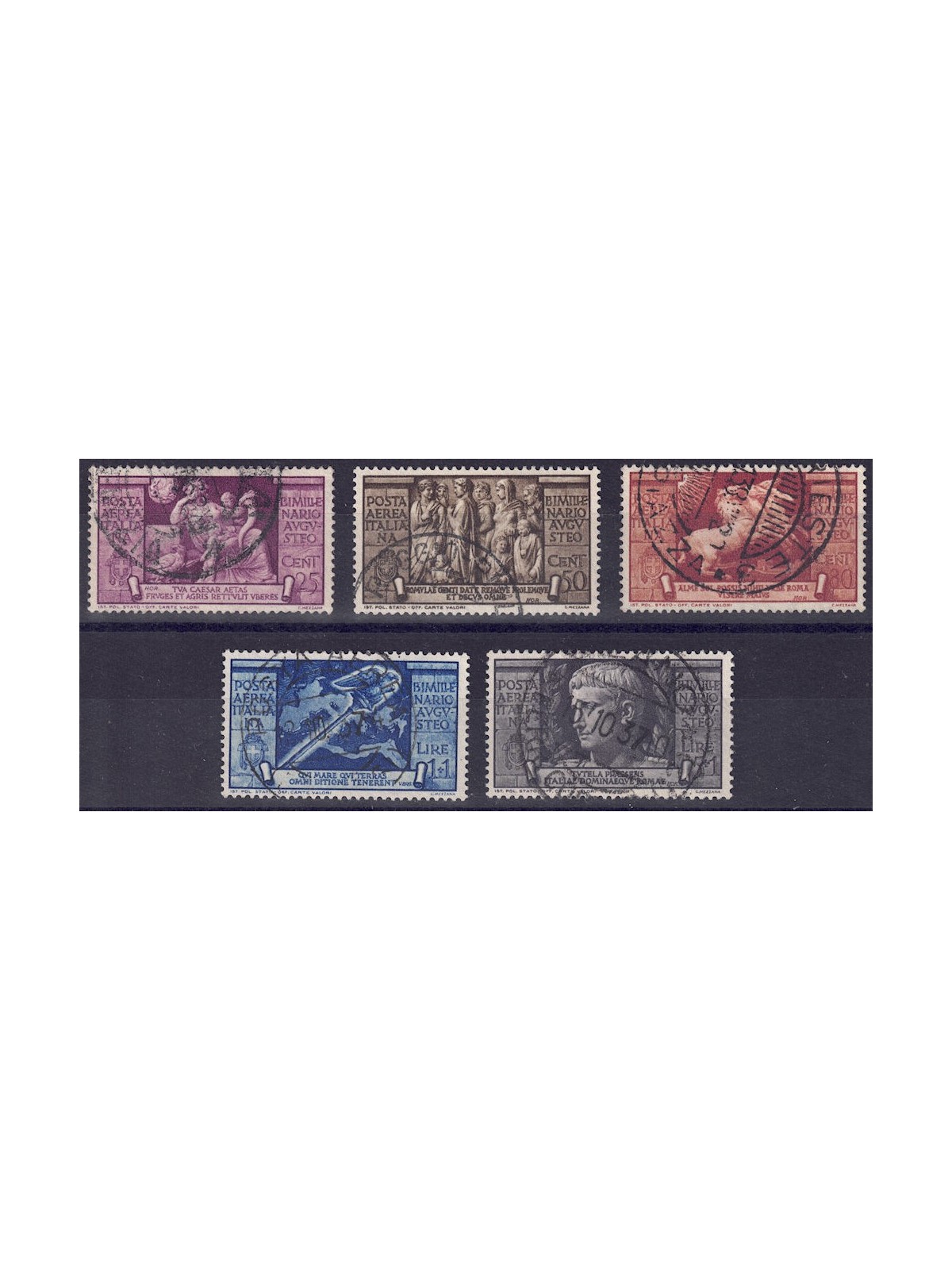 ITALY KINGDOM 1937 Bimillenary of Augustus (airmail) 5v us