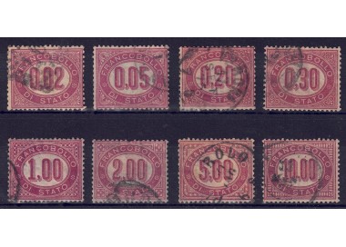 ITALIA REGNO 1875 Servizio di Stato 8v us