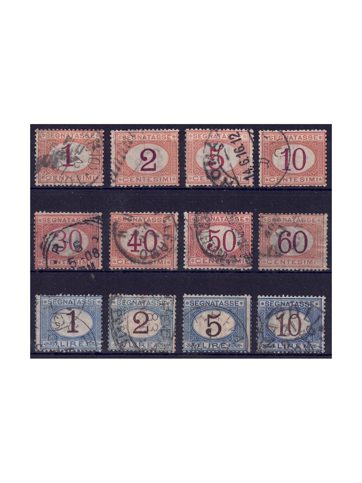 ITALY KINGDOM 1870 Postage Due 12v us