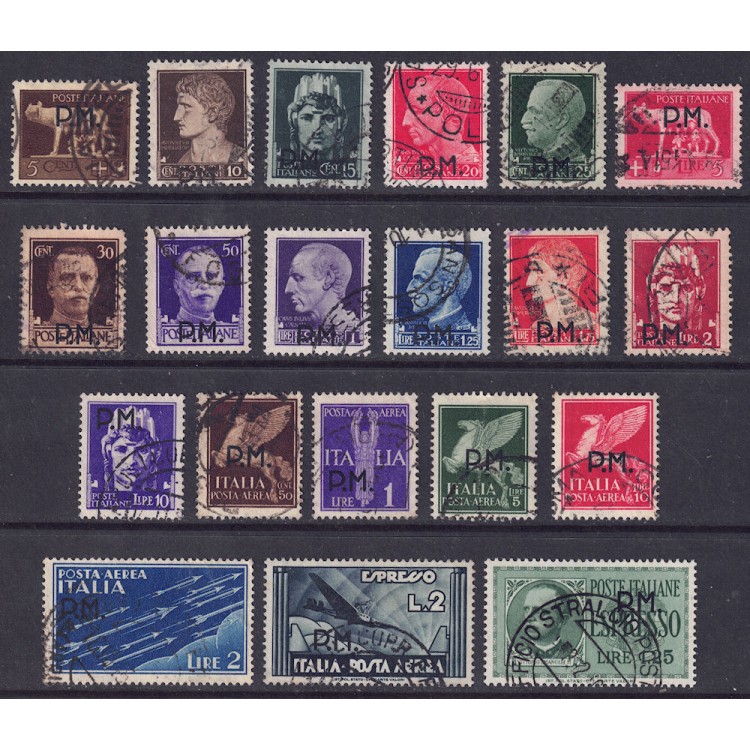ITALY KINGDOM 1943 Military Post 20v US