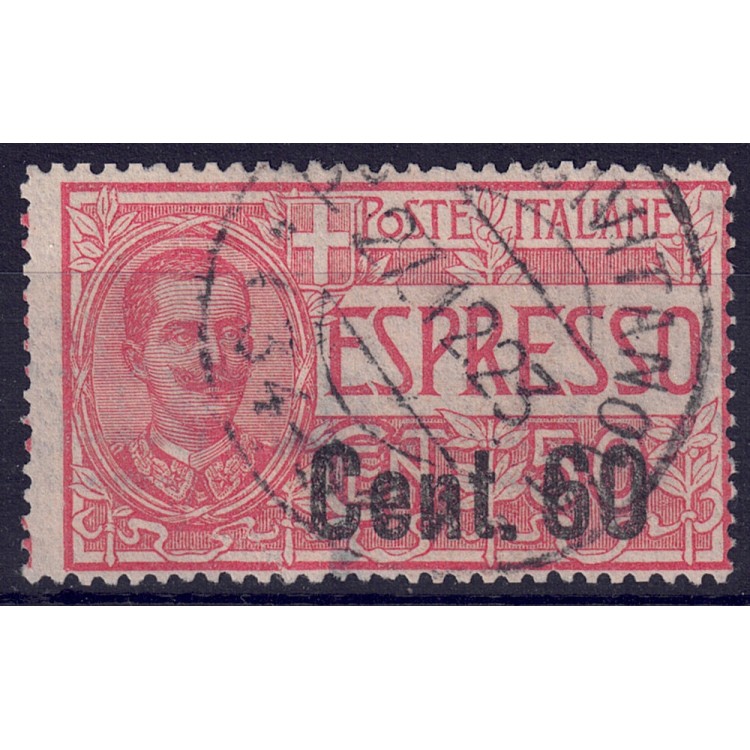 ITALY KINGDOM 1922 Espresso 60c on 50c red us