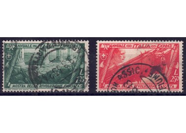 ITALY KINGDOM 1932 Tenth anniversary march on Rome, 2v US express