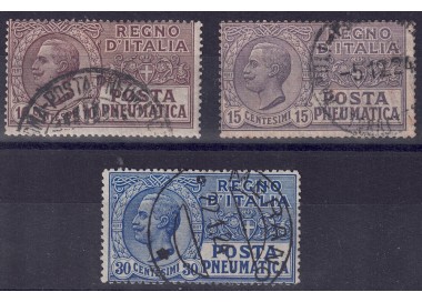 ITALY KINGDOM 1913-23 Pneumatic post 3v us