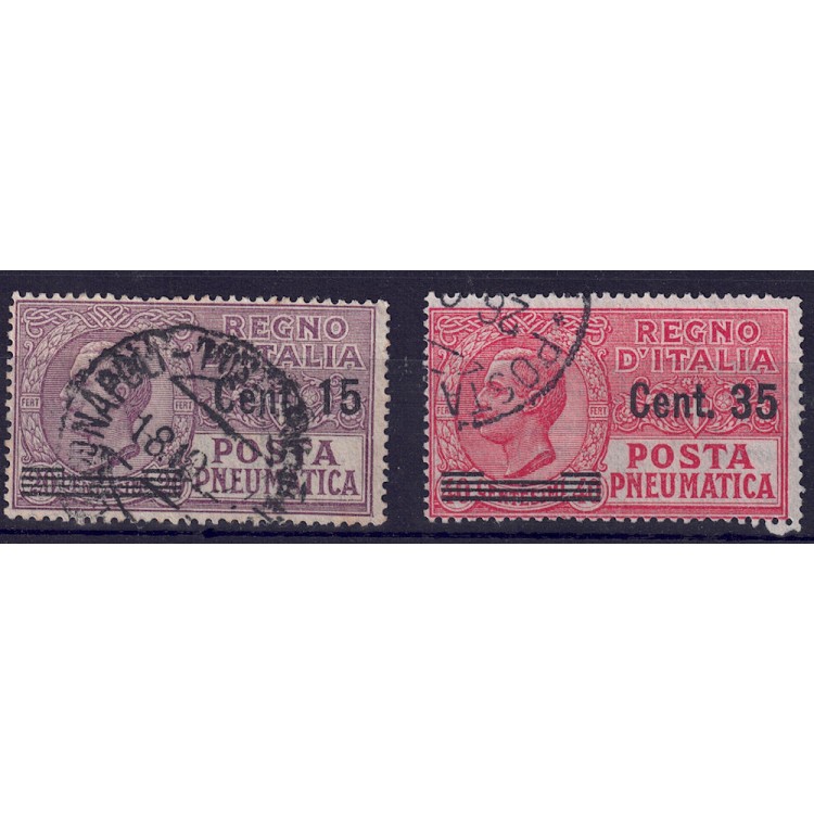 ITALY KINGDOM 1927 Pneumatic Post 2v us