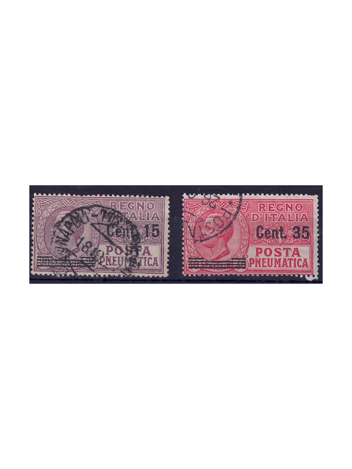 ITALY KINGDOM 1927 Pneumatic Post 2v us