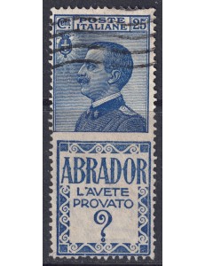 ITALIA REGNO 1924-25 Pubblicitari 25c (Abrador) us