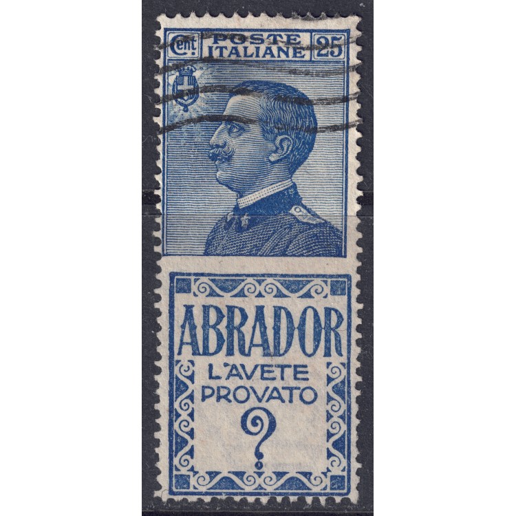 ITALY KINGDOM 1924-25 Advertising 25c (Abrador) us