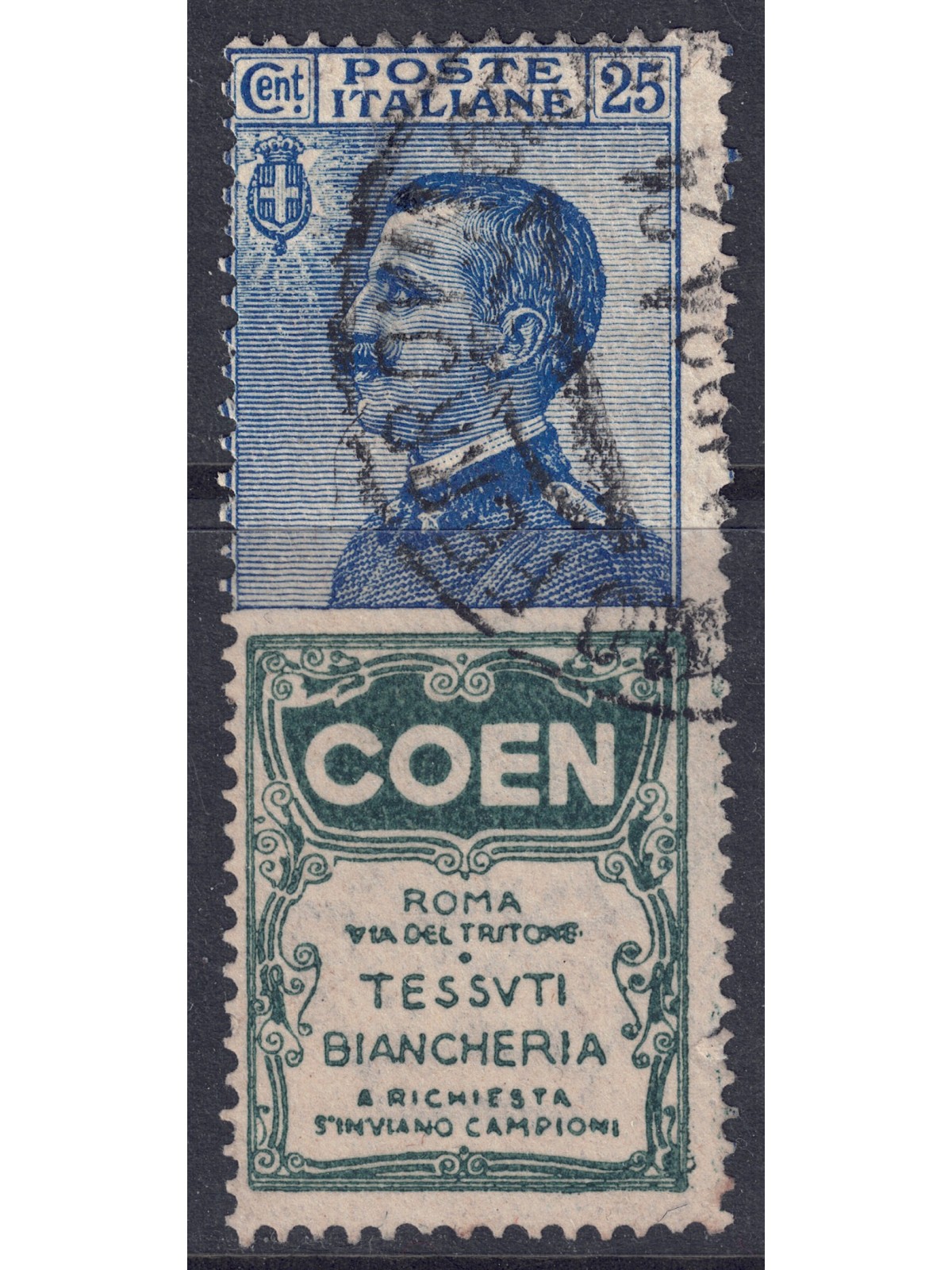 ITALY KINGDOM 1924-25 Advertising 25c (Coen) us