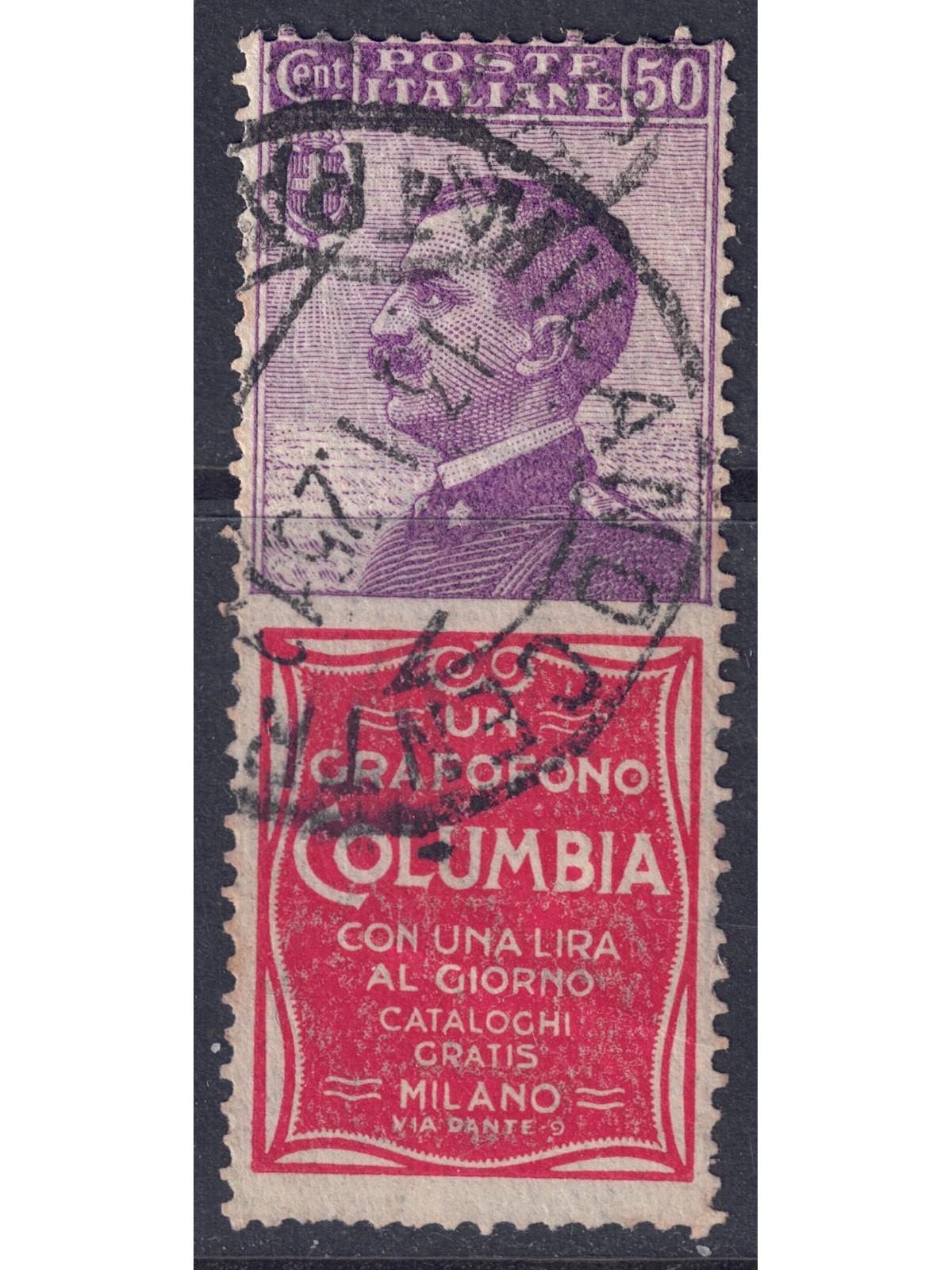 ITALY KINGDOM 1924-25 Advertising 50c (Columbia) us