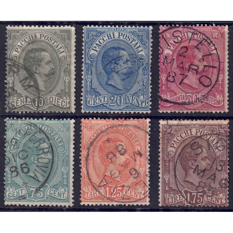 ITALIA REGNO 1884-86 Pacchi postali 6v us