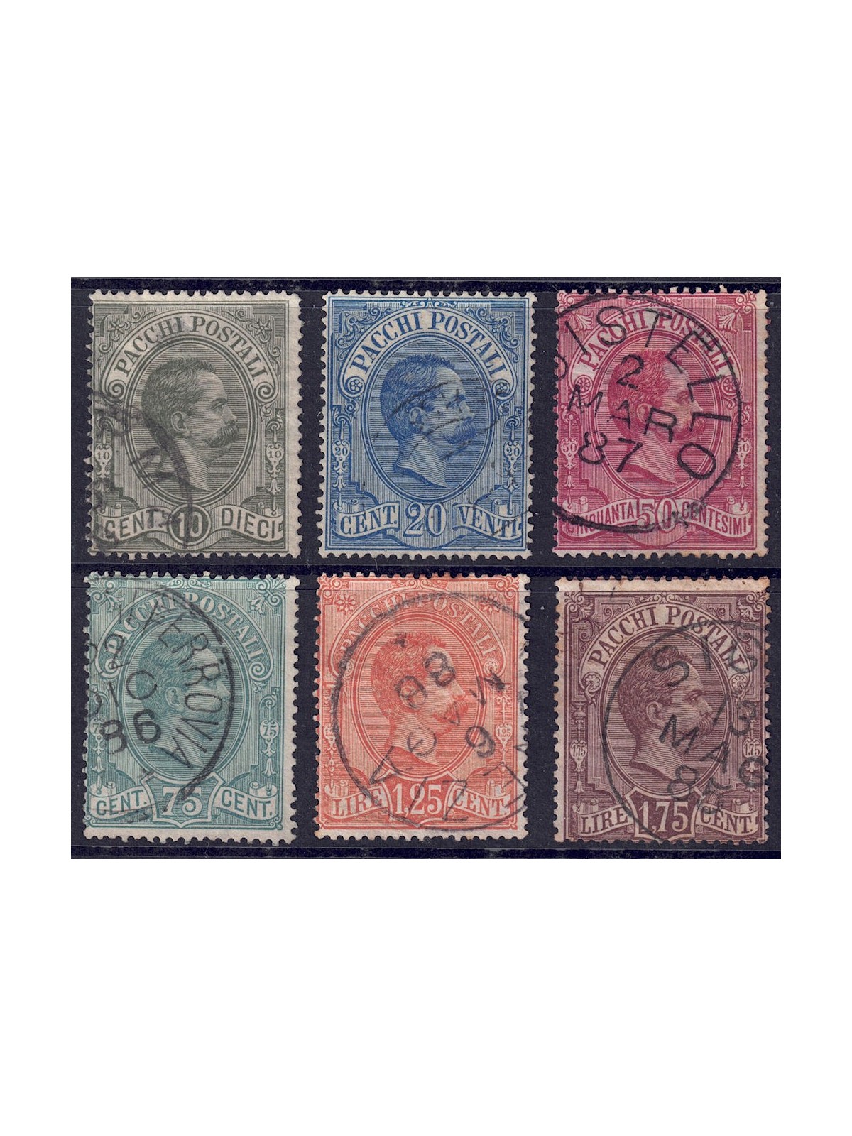 ITALY KINGDOM 1884-86 Postal parcels 6v us