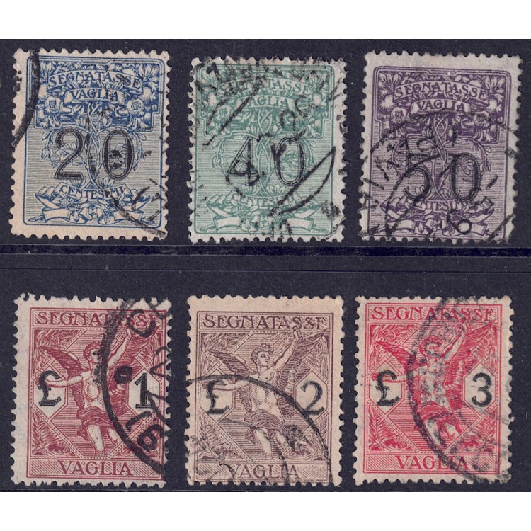 ITALY KINGDOM 1924 Postage Due Money Order 6v us