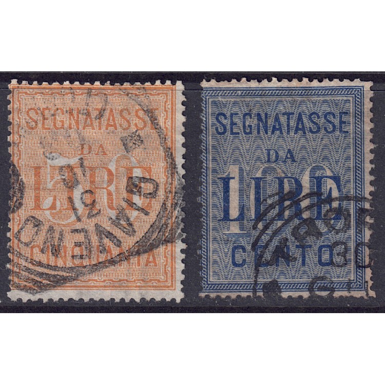 ITALIA REGNO 1903 Segnatasse, alti valori 2v us