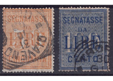 ITALIA REGNO 1903 Segnatasse, alti valori 2v us