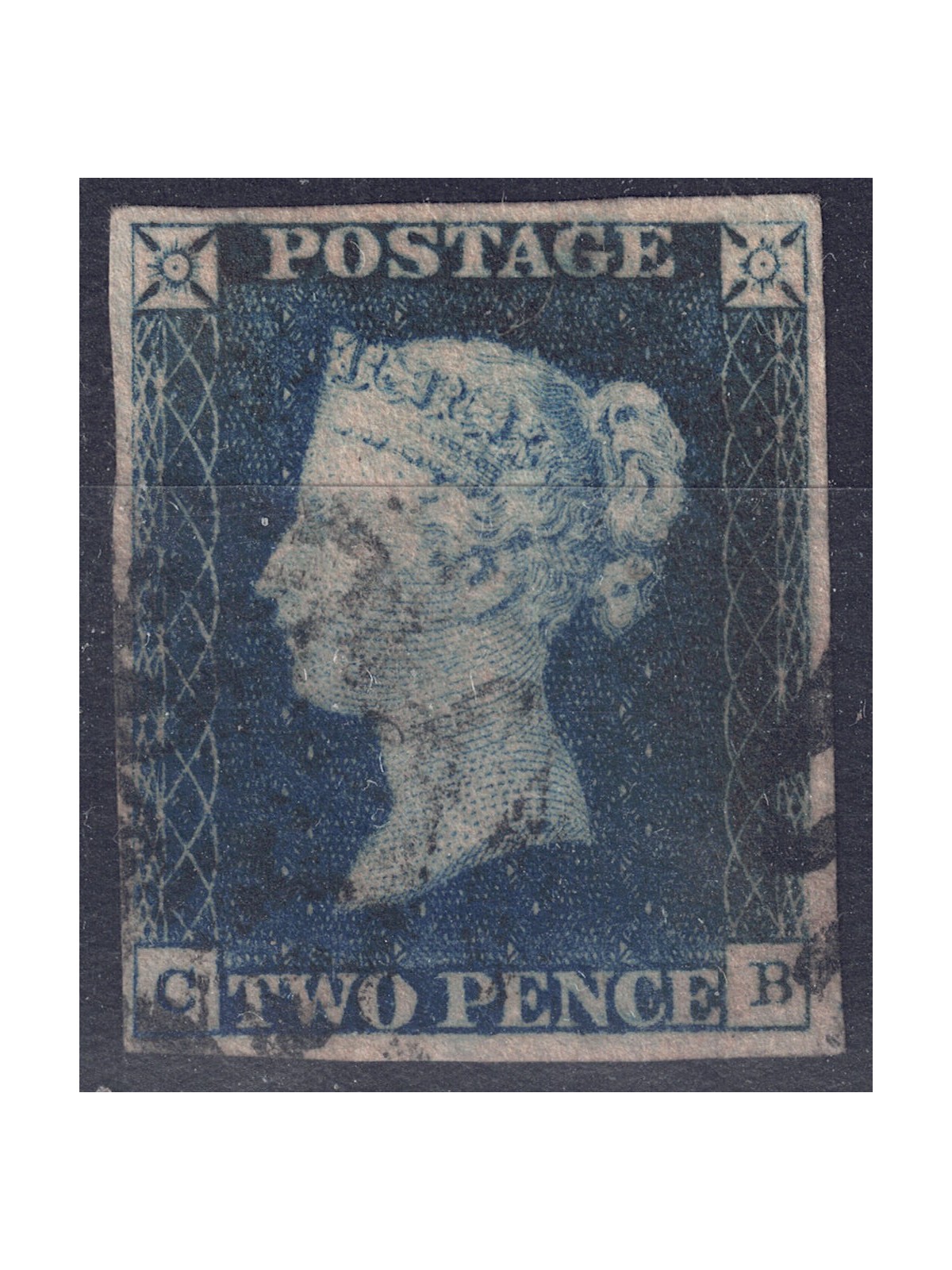 GREAT BRITAIN 1840 Effigy of Queen Victoria (2p blue) us ©