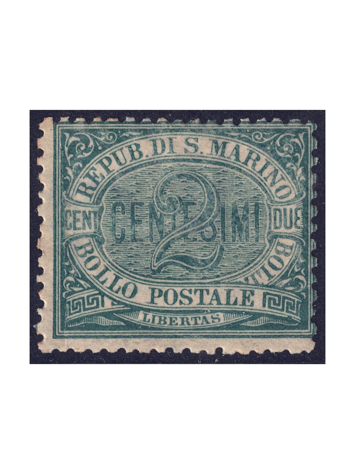 SAN MARINO 1877-90 2c green MH*