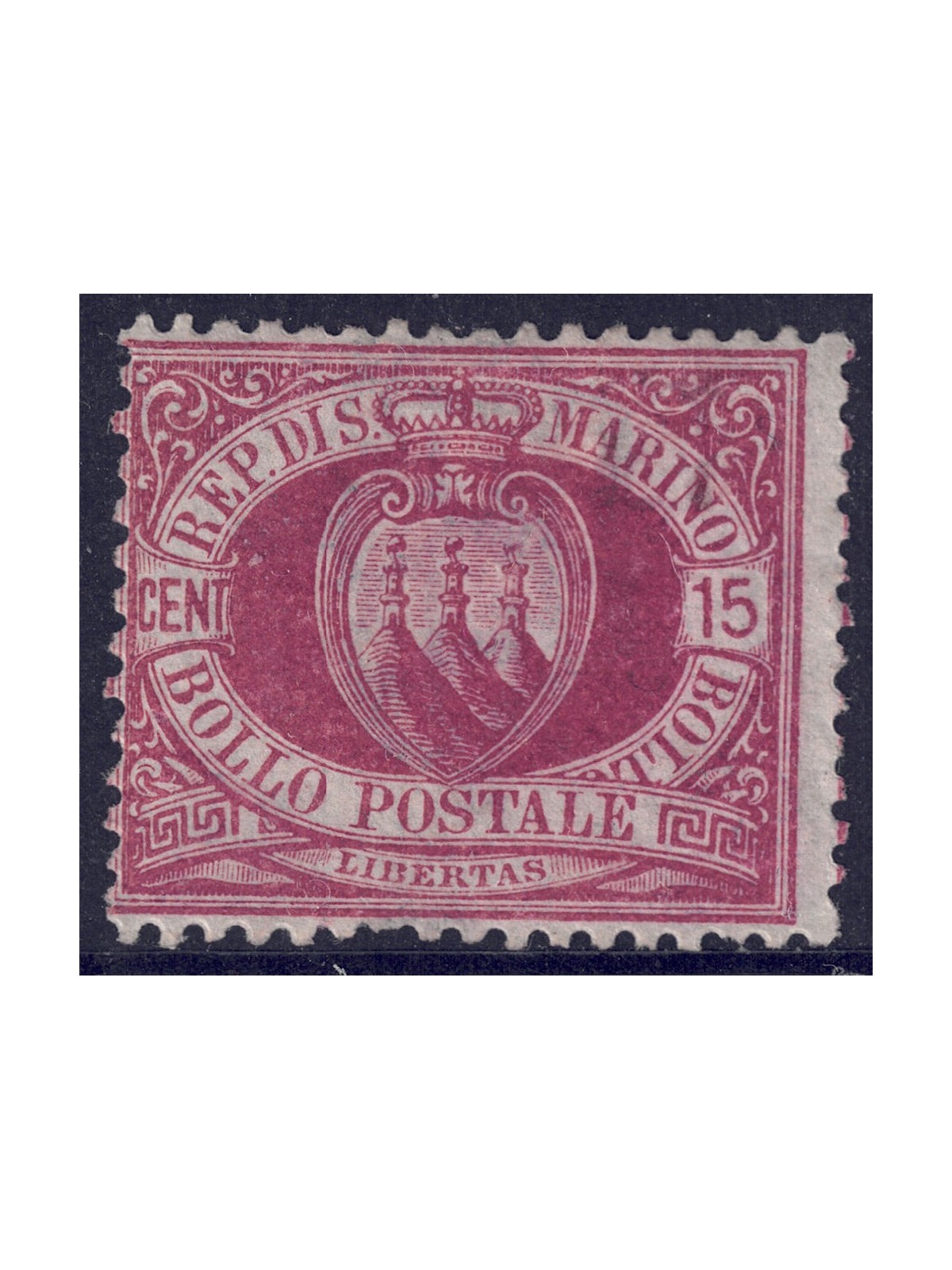 SAN MARINO 1892-94 15c carmine brown MH*