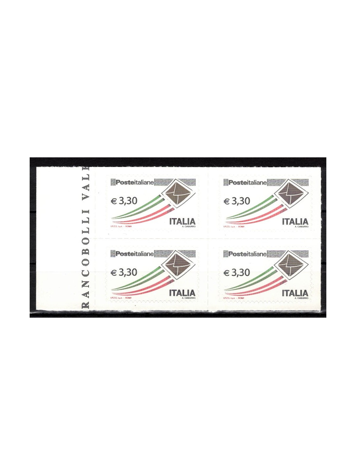 ITALIA 2009 Ordinaria 3,30 € (in quartina) MNH**