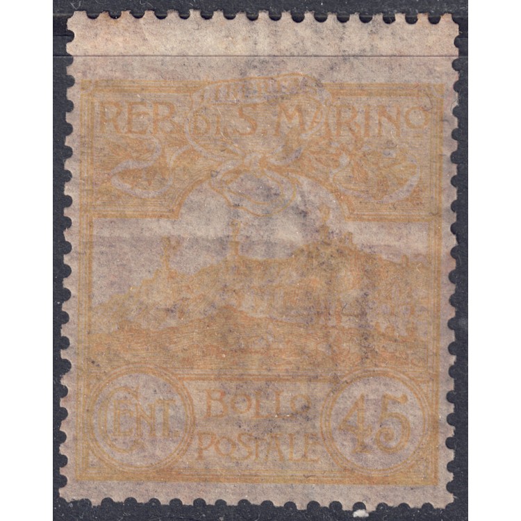 SAN MARINO 1903 45c yellow MH*