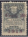 SAN MARINO 1918 20c su 15c ardesia MH*