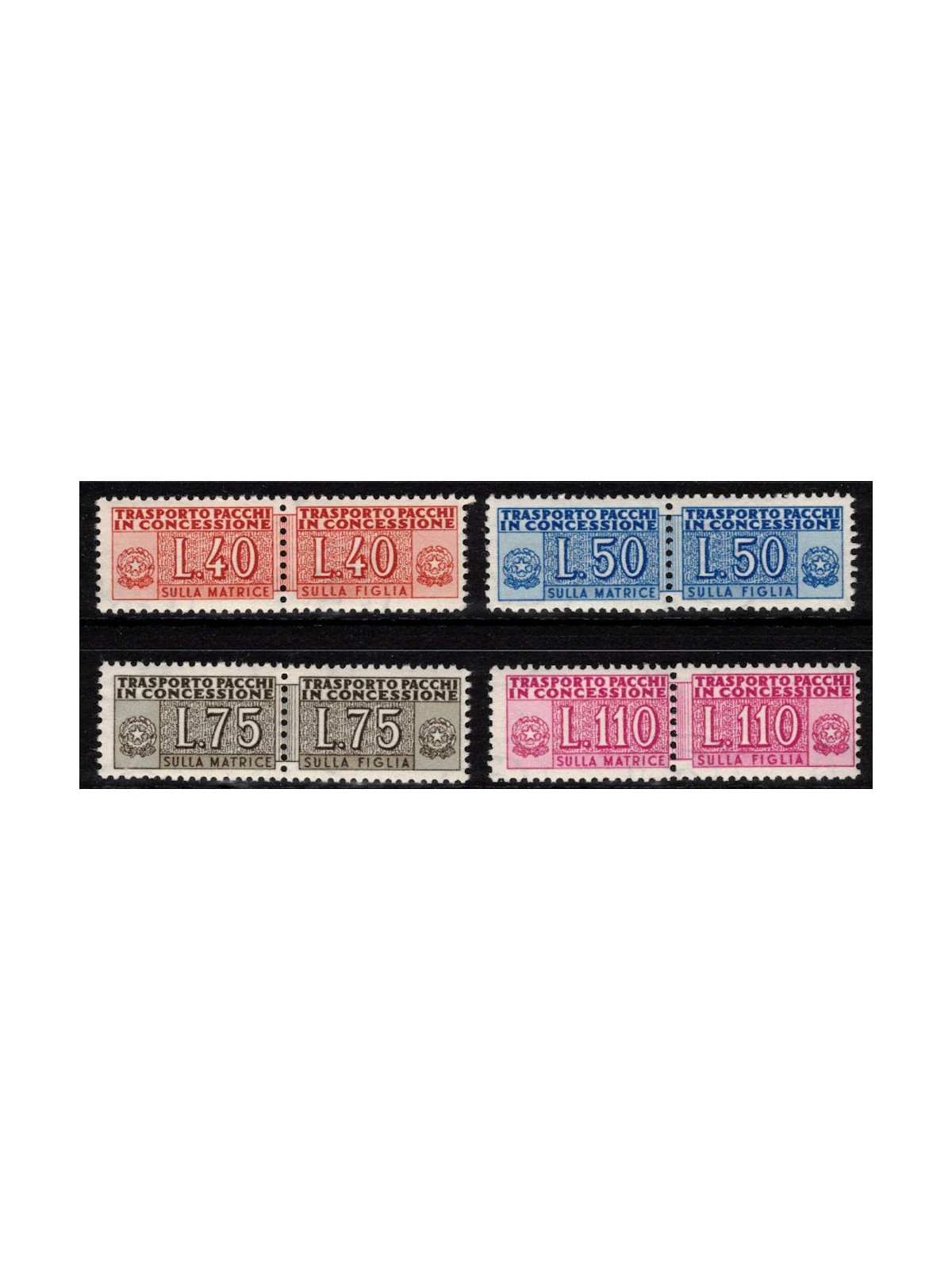 ITALY 1953 Concession parcels 4v MNH**