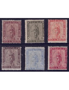SAN MARINO 1922 Statua della Libertà (Servizio interno) 6v MH*