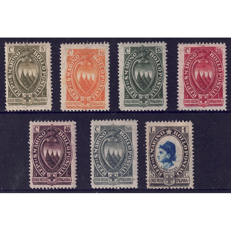 SAN MARINO 1923 Pro Red Cross 7v MH*