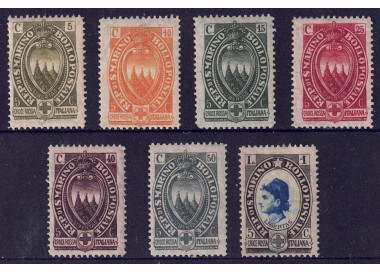 SAN MARINO 1923 Pro Red Cross 7v MH*