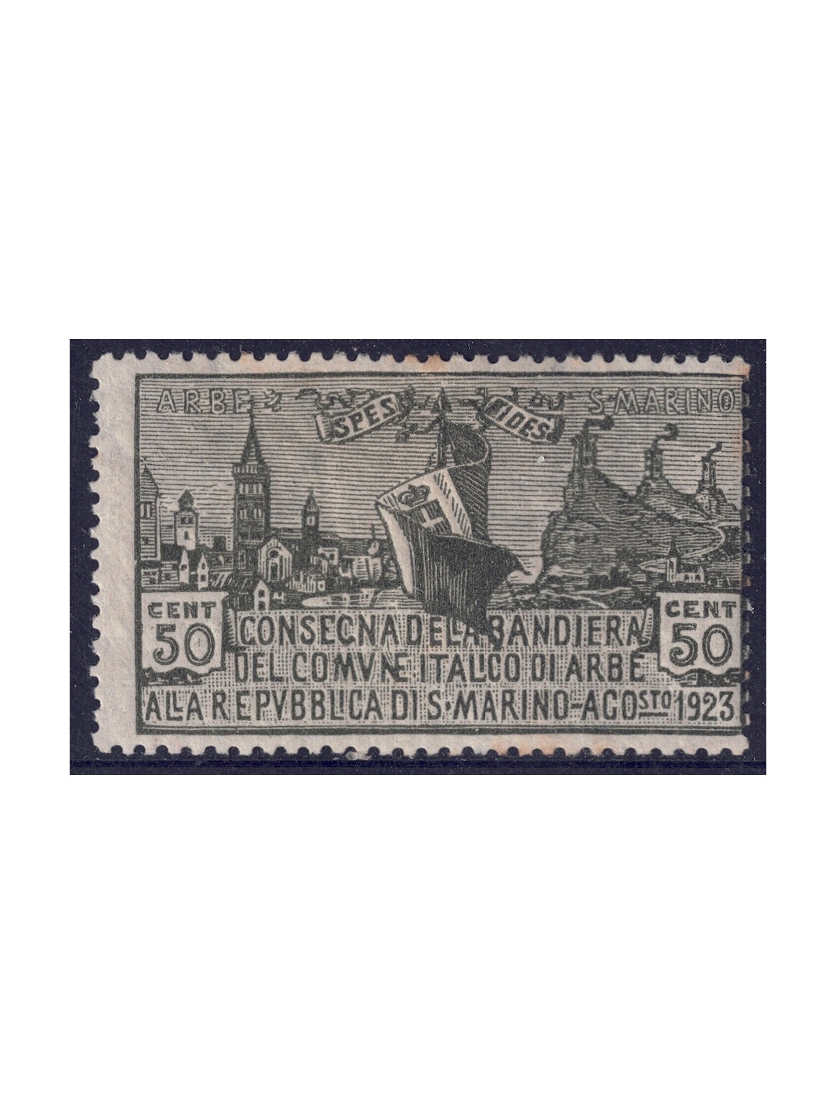 SAN MARINO 1923 Bandiera di Arbe MH*