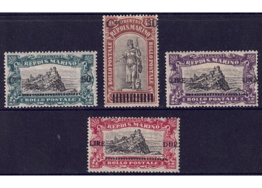 SAN MARINO 1924 Pro Combatants overprinted 4v MH*