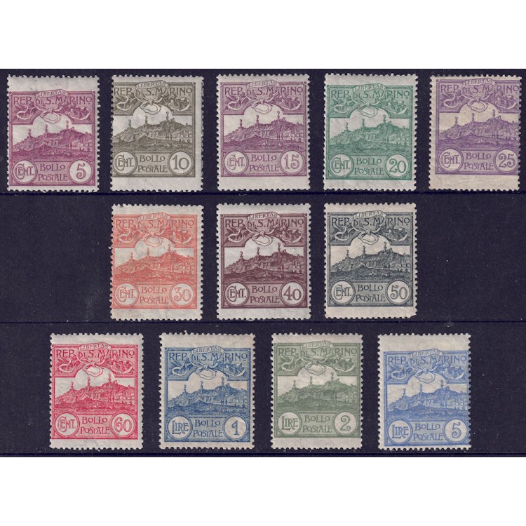 SAN MARINO 1925 View of San Marino 12v MH*