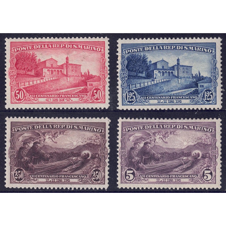 SAN MARINO 1928 San Francesco 4v MH*