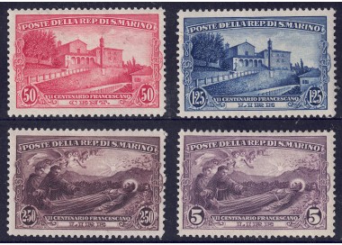 SAN MARINO 1928 Saint Francis 4v MH*