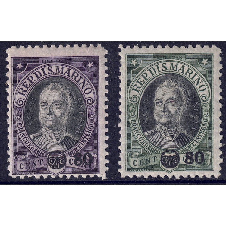 SAN MARINO 1936 Antonio Onofri, overprinted 2v MH*