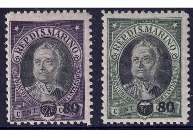 SAN MARINO 1936 Antonio Onofri, overprinted 2v MH*