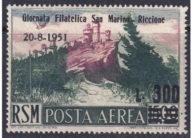 SAN MARINO 1951 Giornata filatelica (posta aerea) MH*