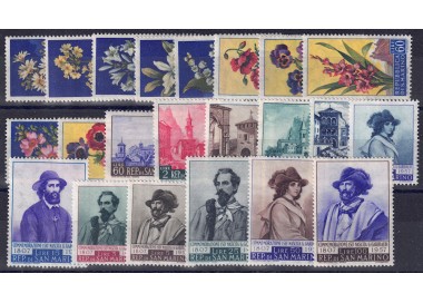 SAN MARINO 1957 Annata completa 22v MNH**
