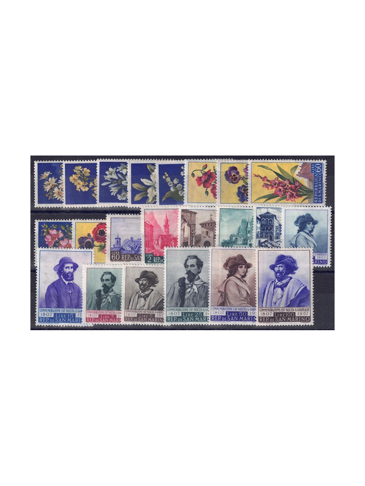 SAN MARINO 1957 Complete Year 22v MNH**