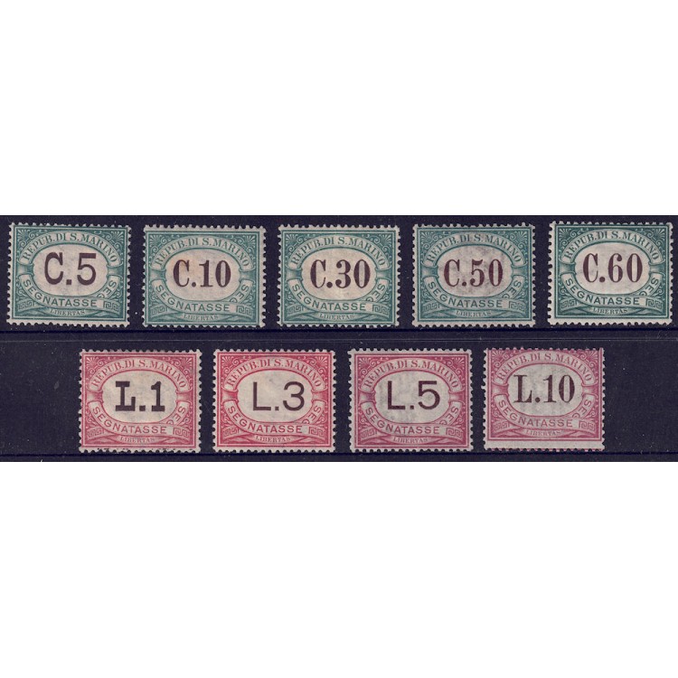 SAN MARINO 1897-1919 Postage due 9v MH*