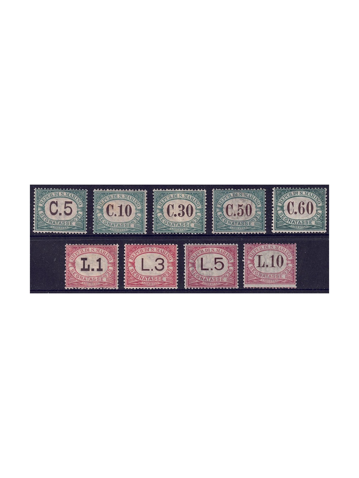 SAN MARINO 1897-1919 Postage due 9v MH*