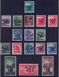 TRIESTE A 1947-48 Democratica 17v MNH**