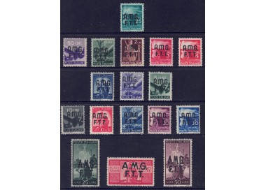 TRIESTE A 1947-48 Democratic 17v MNH**