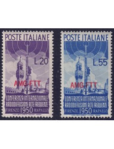 TRIESTE A 1950 Broadcasting 2v MNH**