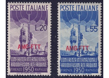 TRIESTE A 1950 Radiodiffusione 2v MNH**